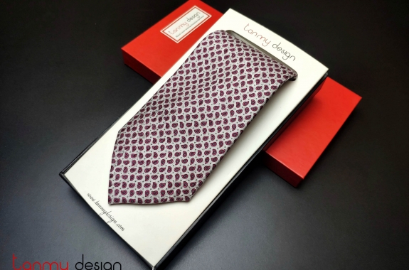 Purple silk tie